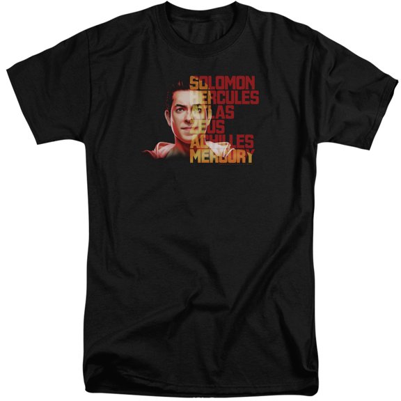 Shazam Movie Shazam Hope Adult Tall T-Shirt 18/1 T-Shirt Black