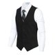 thumbnail image 1 of Gioberti Chaleco formal de mezcla de lana con 5 botones para hombre, color negro, talla grande, 1 of 1