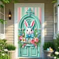thumbnail image 1 of Binwennn Monkey Banner for Party Easter Door Curtain Colorful Spring Bunny Egg Design Polyester Fabric, 1 of 4