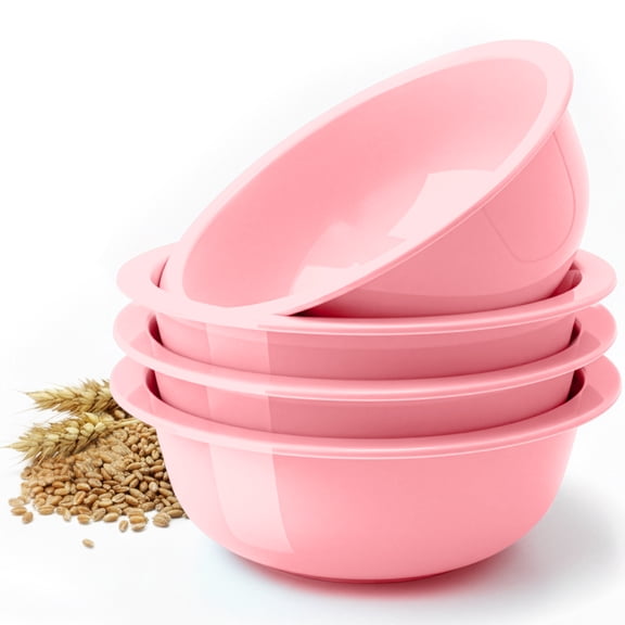 DecorRack Set of 4 Cereal Bowls, Soup Bowl, Small Serving and Snack Bowls, 28 oz, Pink