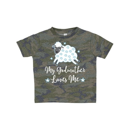 

Inktastic Godmother Loves Me Boys Christian Lamb Gift Toddler Boy or Toddler Girl T-Shirt