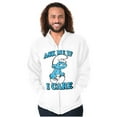 thumbnail image 5 of Grouchy Smurf Ask Me If I Care Grump Zip Up Hoodie Men's Women's Brisco Brands L, 5 of 6