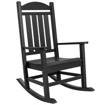 Vineego Outdoor Patio Rocking Chair, Weather Resistant Oversized Porch Rocker,Black