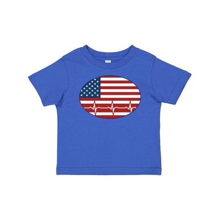 

Inktastic Heartbeat US Flag Nurse EMT Doctor Gift Baby Boy or Baby Girl T-Shirt