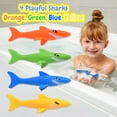 thumbnail image 4 of Toy Fishing Net for Bath | Bath Toys for Kids – Dive Game Small Sinking Fish, 4 Sharks, 4 of 6