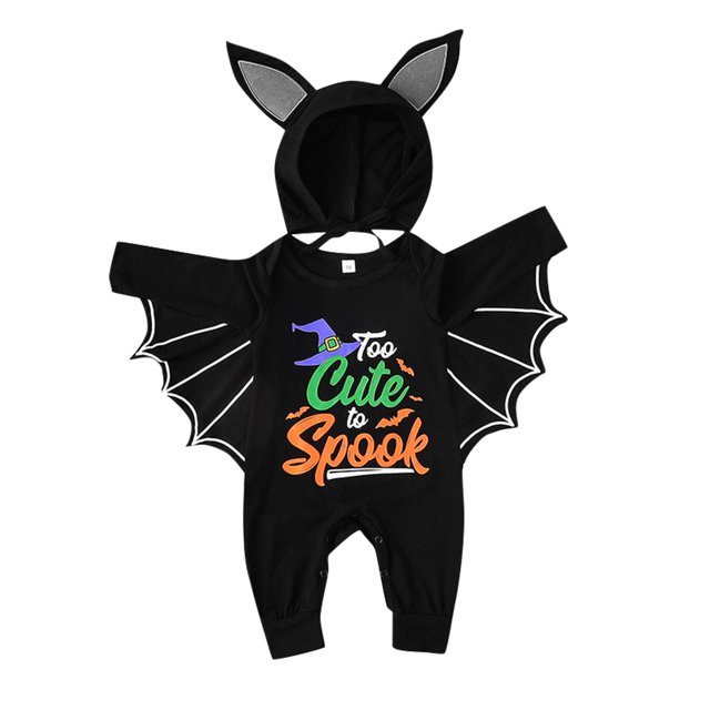 Halloween Costumes for Kids Toddlers Infant Baby Kids Boys Girls Romper Set Romper + Hat Imp Halloween