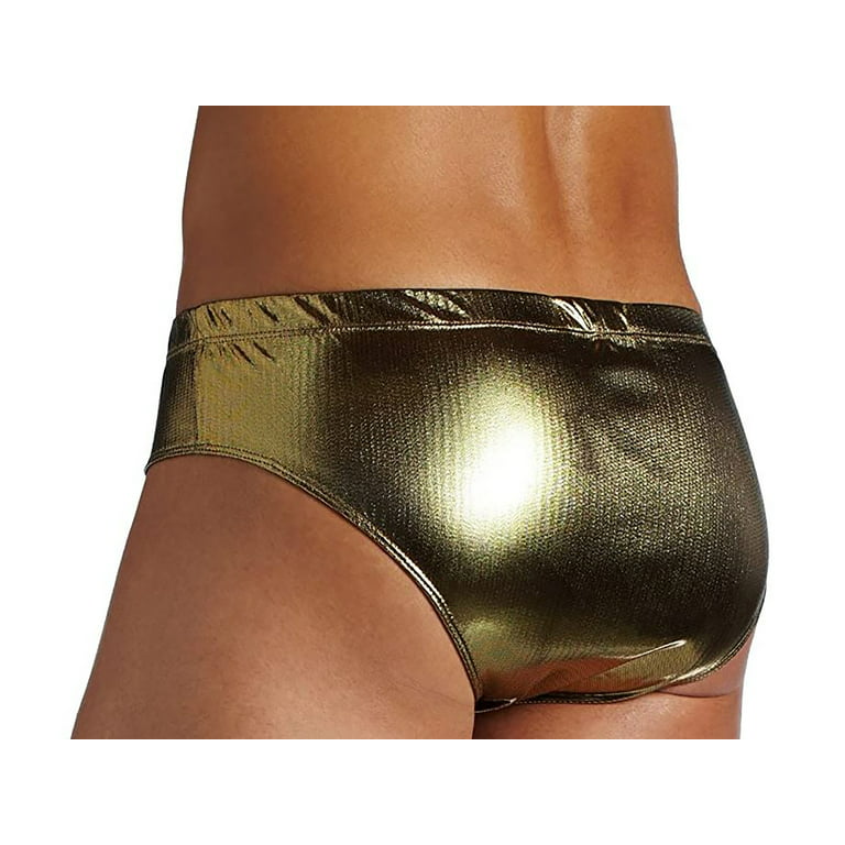 Intimo Men's Liquid Metallic Bikini Brief Underwear 