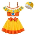 thumbnail image 1 of Girls Princess Peach Swimsuit Two Piece Swimwear Cosplay Bathing Suit, 1 of 6