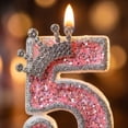 thumbnail image 4 of Numeral Birthday Candles, Cartoon Style Number Cake Toppers, Non-Toxic Wax, Decorative Birthday Party Favors for Toddler Boys Girls and Festive Celebrations, E, 4 of 6