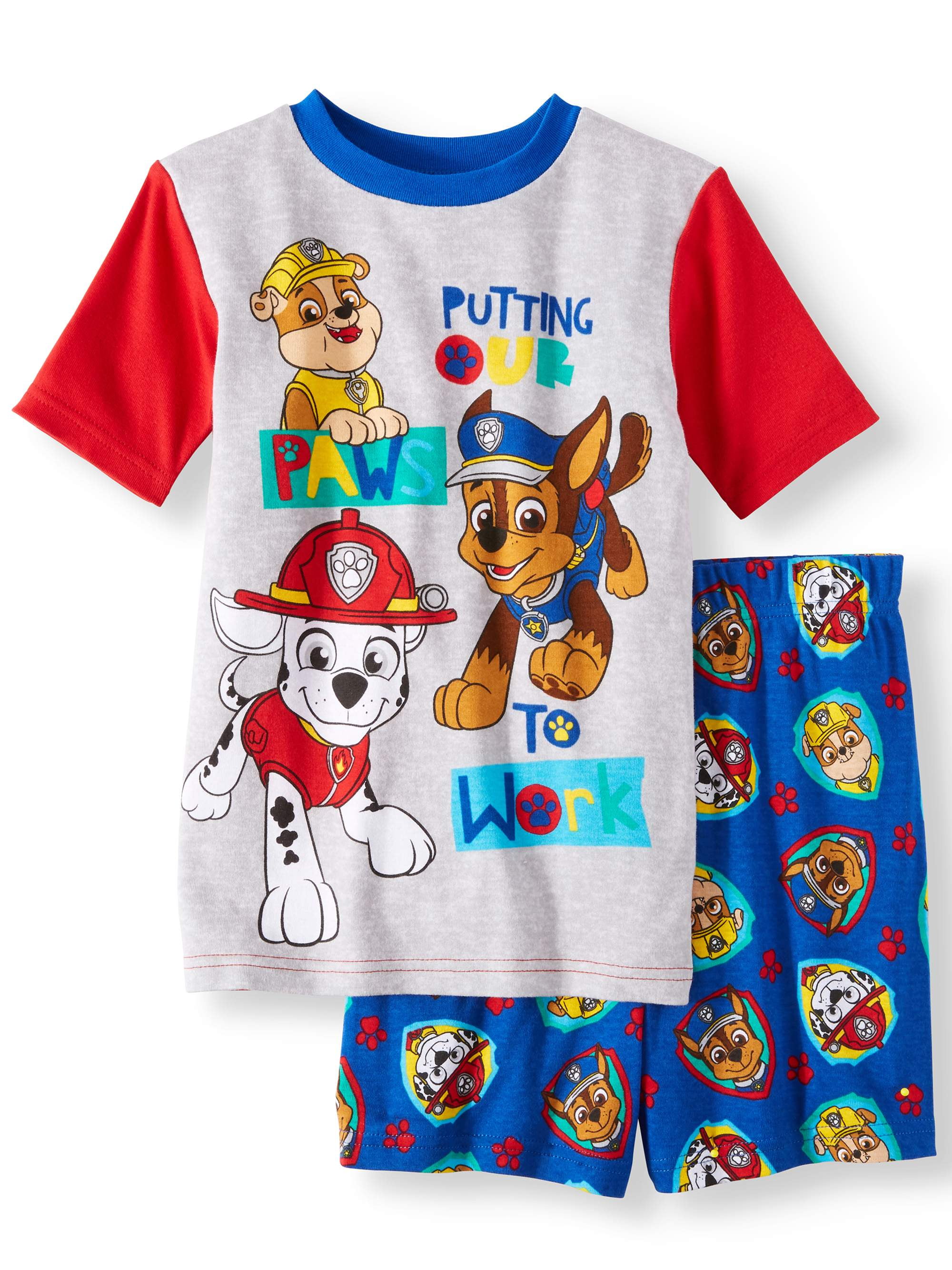 PAW Patrol Boys' Paw Patrol Cotton 2 Piece Pajama Sleep Set (Little