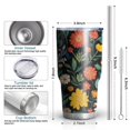 thumbnail image 6 of 30oz Pioneer Flower Tumblers Stainless Steel Tumbler with Lid and Straw,Vacuum Insulated Double Wall Travel Tumbler Cups Mug with Cleaning Brush for Coffee,Tea, 6 of 7