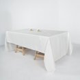 thumbnail image 3 of BalsaCircle 60" x 126" White Rectangular Premium Polyester Faux Burlap Tablecloth Reception, 3 of 7