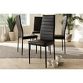 thumbnail image 3 of Baxton Studio Armand Modern and Contemporary Brown Faux Leather Upholstered Dining Chair (Set of 4), 3 of 5