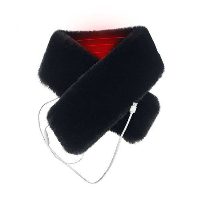 Usb Charge Écharpe Châle Chaleur Cou Chaud Peluche Chauffage Trois Vitesses Réglage Réglable Température