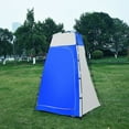 thumbnail image 3 of LUVCMFT Pop Up Privacy Shower Tent, Portable Outdoor Camping Bathroom Toilet Tent, Changing Dressing Room Privacy Shelters Room, Lightweight Sturdy for Hiking Sun Picnic Fishing, Blue&Gray, 3 of 8