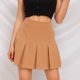 thumbnail image 4 of Gibobby mini faldas de mujer sexy nueva cintura alta elástica plisada media falda sólida versátil plisada Falda corta Mujer(Caqui, L), 4 of 5