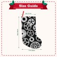 thumbnail image 3 of Bingfone Metallic Gears Print Personalized Christmas Stocking - Snowman Design Large 18 inch,Family Holiday Season Decor, 3 of 8