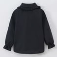 thumbnail image 6 of Tisuna Kids Girls Long Sleeve Shirts Lightweight Crewneck Solid Color Blouse Girls Daily Wear Fall Outfits Size 2-3 Years Black, 6 of 6