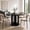 Black, variant on 47 Inch Round Solid Wood Dining Table for 4-6 People, Modern Farmhouse Mid-Century Circular Table with Pedestal Base for Dining Room and Apartment