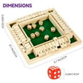 thumbnail image 2 of Four-Sided Flip Card Game Toys, 2-4 Player Family Wooden Board Table Math Games for Adults and Kids, Digital Flip Board for Gatherings for Friends and Family, 2 of 5