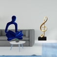 thumbnail image 2 of Escultura abstracta de pensador humano con nota musical, adorno de mesa de resina para oficina, bar, boda, escritorio, regalo de inauguración de, 2 of 8