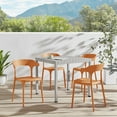 thumbnail image 5 of Xdeco Modern Dining Chairs Set of 4, Stackable Plastic Chair with Anti-Slip for Indoor/Outdoor, Home, Kitchen, Office, Living Room, No Assemably, Orange, 5 of 6