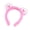 Pink, variant on SmartBy Hair Hoop Toothed Anti-Slip Plush Headband with Bear Ears Decor Fluffy Elastic Face Washing Makeup Hairband