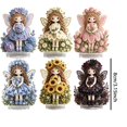thumbnail image 3 of 3D Flower Fairy Fabric Poke Art Kit DIY Educational Craft Toy for Kids Handmade Art Project Birthday Gift Home Desk Decor Party Favor, 3 of 4