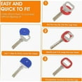 thumbnail image 4 of 32Pcs Key Covers Caps 1 Inch Coloured Square Key Caps Key Covers Coding Rings Soft PVC Key Identifiers for Standard Regular Thin Flat House Keys Easy to Identify(2 Styles, 8 Colors), 4 of 4