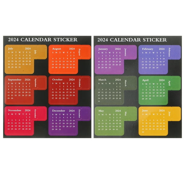 GOOHOCHY 1 juego de pegatinas mensuales para cuadernos, pegatinas autoadhesivas para calendarios y agendas.