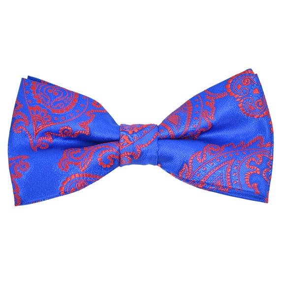 Blue Pink Artisan Floral Hand Made Men's Bow Tie
