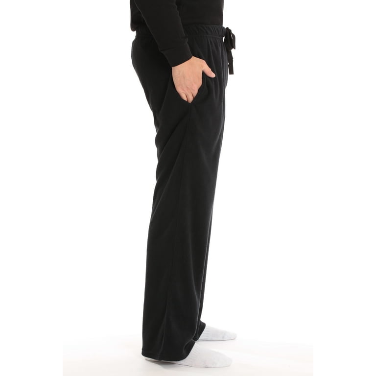 followme Polar Fleece Pajama Pants for Men Sleepwear PJs Black
