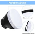 thumbnail image 3 of Woeilo 4 Pieces Light Diffuser, 7inch/18cm Ring Light Diffuser Standard Cloth Diffuser Lamp Socks Diffuser Lamp Cover Light Reflectors for Photography Studio Strobe Reflector (White), 3 of 5