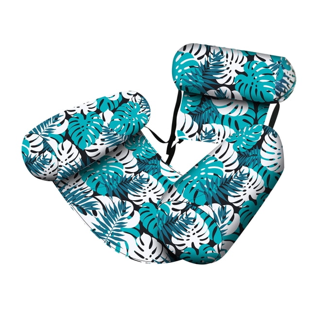 Inflatable Pool Mattress for Adults, Floating Hammock & Chair | Water Lounge for Pool Parties, Beach Fun & Relaxing Summer Green