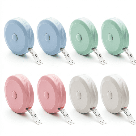 ROSEXIXI Measuring Tape 8 Pack Retractable Body Ruler  79-Inch Flexible Soft Fabric Tape Measure Portable Mini Tailor Metric Measurement Tool for Body Weight Loss Fitness Height Sewing Crafting