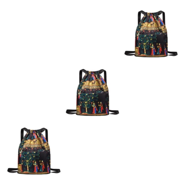 relayinert Scratch Resistant And Wear-resistant Dry-wet Separation Travel Sports Backpack Lightweight And Easy To Carry Cloth Under the FlowerTree 3Set