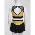 thumbnail image 5 of Doomiva Big Girls 2 Piece Dance Outfits Crop Top with Skirt Jazz Latin Ballroom Performance Dancewear Gold 10, 5 of 7