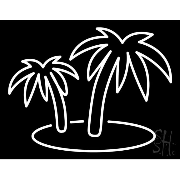 Tropics LED Neon Sign 24 x 31 - inches, Black Square Cut Acrylic Backing, with Dimmer - Bright and Premium built indoor LED Neon Sign for Décor, Travel agency, Storefront.