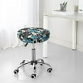 thumbnail image 7 of Pofeuu Lilies Flowers Print Round Bar Stool Covers - Super Soft and Washable Elastic Stool Cushion Slipcover Easy Clean Velvet-14 inch, 7 of 7