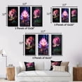 thumbnail image 4 of Designart "Beautiful Pink Lotus Blossoming Elegance I" Lotus Framed Wall Art Set Of 3 - Pink Modern Frame Gallery Set For Office Decor, 4 of 6