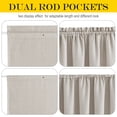 thumbnail image 6 of NICETOWN Sidelight Curtains for Front Door 72 inches Long, Faux Linen Blackout Thermal Insulated Rod Pocket Curtain Panel, 25"x72", Angora, 1 Panel, 6 of 7