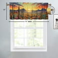 thumbnail image 4 of Cactus Printed Window Curtains Valances for Kitchen Western Sunset Desert Nature Landscape Rod Pocket Valances for Bedroom Living Room Dining Room 54 by 18 in, 1 Panel, 4 of 6