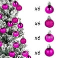 thumbnail image 2 of Christmas Ornament Set,Christmas Ball Ornament Bright Plastic Shatterproof Hanging Ball Ornament for Christmas Tree Tabletop,Christmas DIY Hanging Ball Ornaments,Hot Pink,24 Pcs,1.18",3cm, 2 of 9