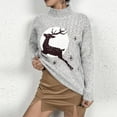 thumbnail image 4 of Christmas Reindeer Sweaters for Women 2025 Long Sleeve Turtleneck Festive Xmas Pullover Sweater Jumper Tops, 4 of 7