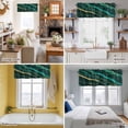 thumbnail image 5 of Retro Marble Texture Valance Curtain Watercolor Green Lines Art Window Valances Rod Pocket Short Curtains Window Treatments for Kitchen Bedroom Bathroom Laundry 60" x 18", 5 of 9