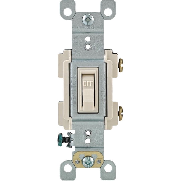 Interruptor Leviton 204-RS115-TCP 15 A 120 V, color almendra claro
