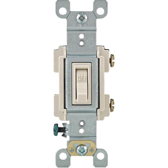 Interruptor Leviton 204-RS115-TCP 15 A 120 V, color almendra claro