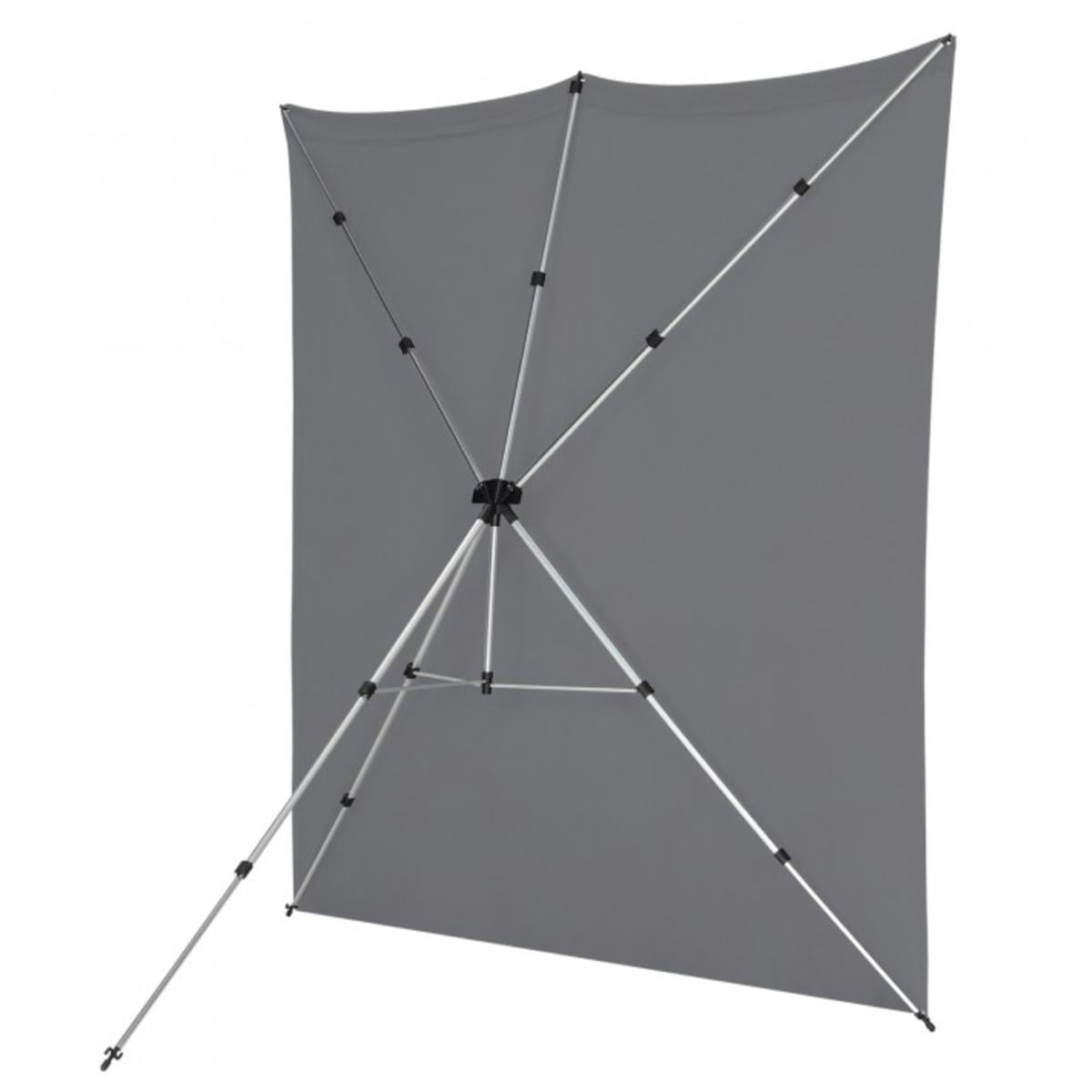 X-Drop Pro Wrinkle-Resistant Backdrop Kit - Neutral Gray (8' X 8
