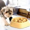 thumbnail image 3 of Slow Feeder Dog Food Bowl – Interactive Dog Food Dish for Breeds, Bowl Designed to Slow Eating, Promotes Healthy Digestion and Prevents Bloat, Ideal for Cats and Dogs（Yellow）, 3 of 5