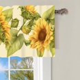 thumbnail image 5 of 1 Panel Fantasy Floral Leaf Curtain Valance for Windows, Vintage Plants Sunflower Rod Pocket Short Window Treatment Decor Drapes for Kitchen, Bathroom, 54" X 18", 5 of 6